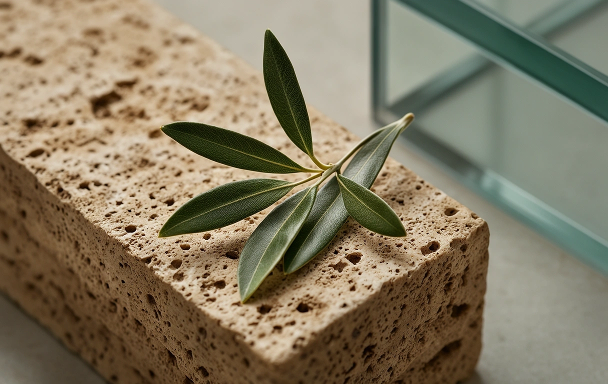 Botanical specimen on limestone